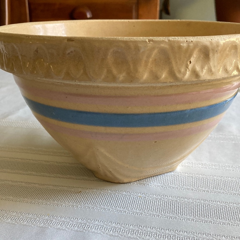 Antique Pottery Banded Bowl
